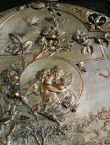 画像: 銅に銀メッキ　フランス製の足付き大皿