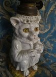 画像2: ヴィクトリアン　猫のオイルランプ