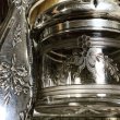 画像14: 19世紀 フランスアンティーク リボンデザインのバニティセット 銀とカットガラス