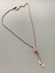 画像9: レア　！　　アールヌーボーのマットエナメルの花と天然バロック真珠の9金ネックレス