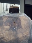 画像10: レア　！　　アールヌーボーのマットエナメルの花と天然バロック真珠の9金ネックレス